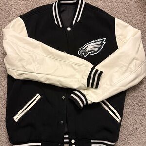 NFL Black and Cream Varsity Jacket